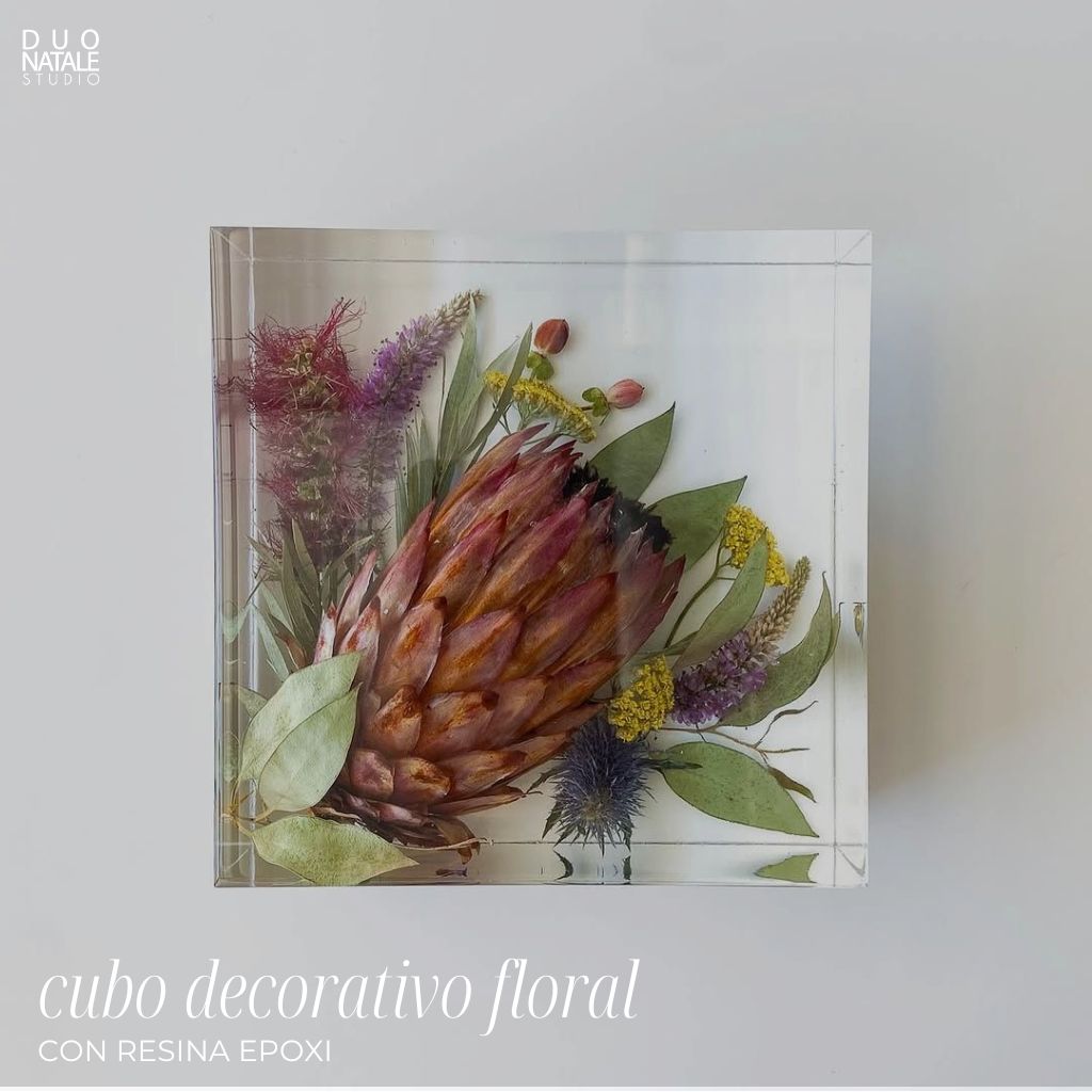 CUBO DECORATIVO FLORAL
