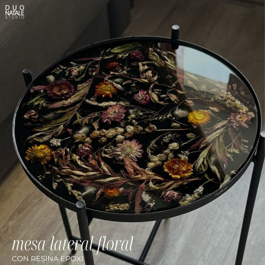 TALLER PRESENCIAL MESA LATERAL CON FLORES