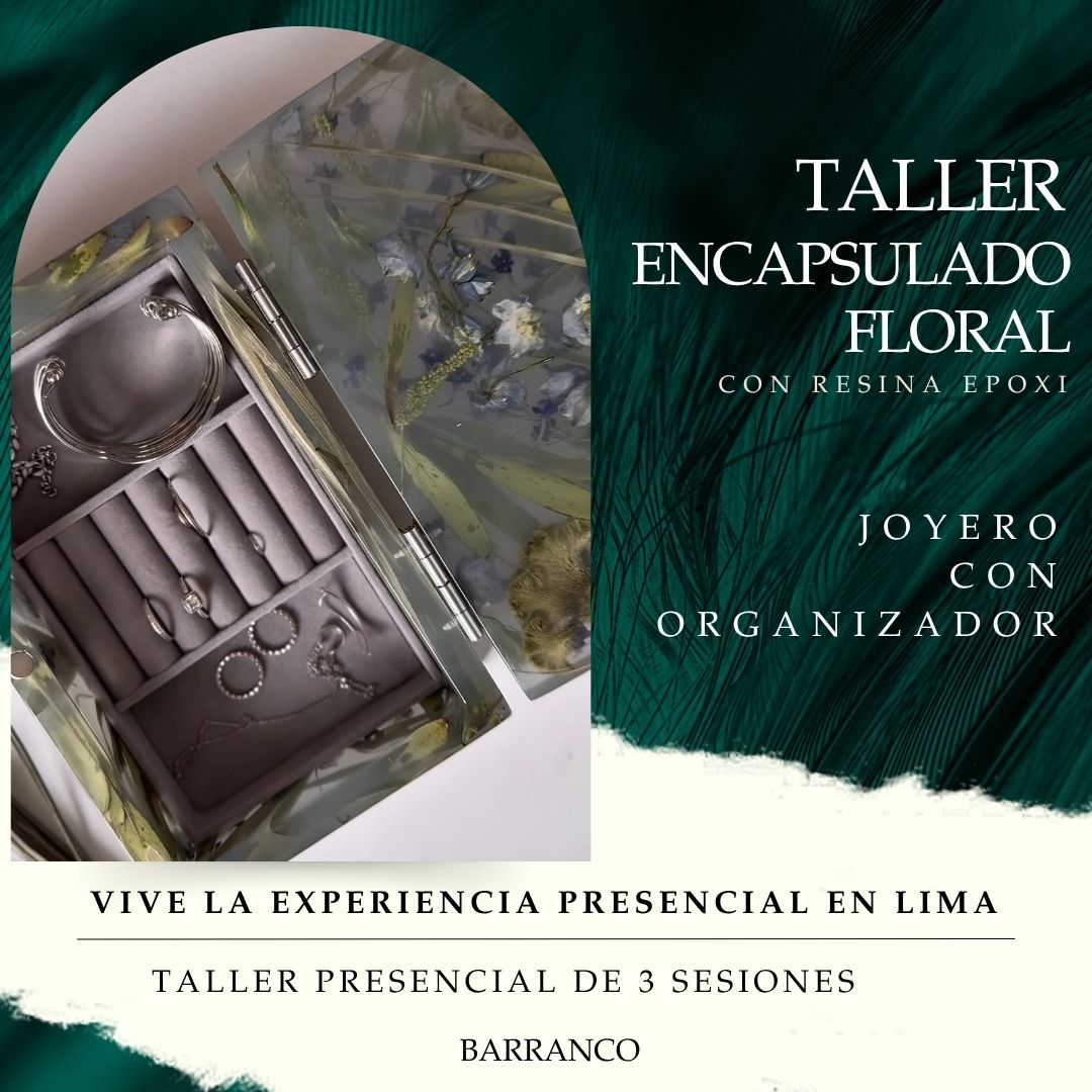 JOYERO FLORAL CON ORGANIZADOR